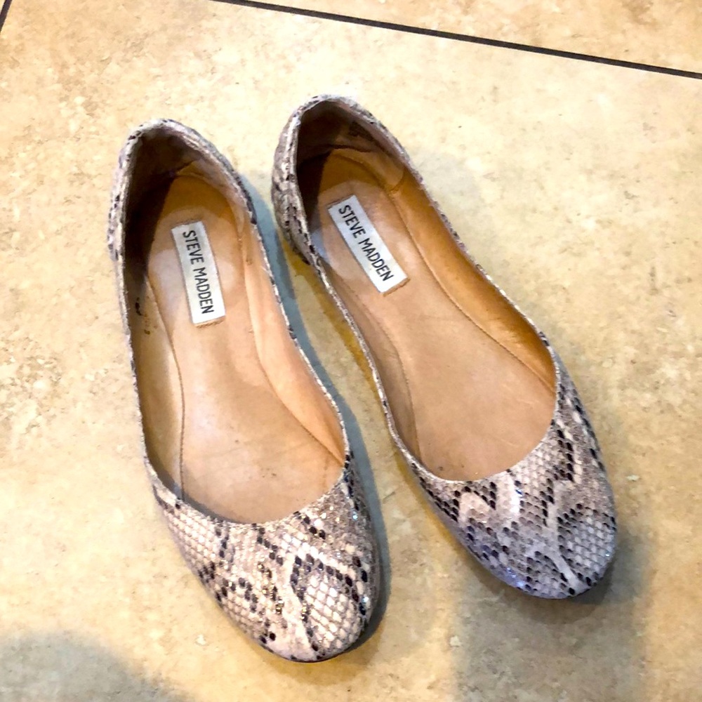 Steve Madden Klutch Snake Print Flats